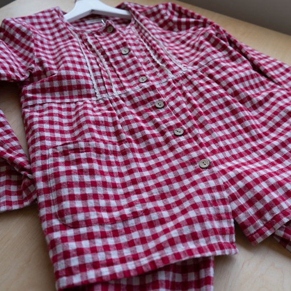 Plaid Pajamas Pure Cotton - Picture 3 of 5